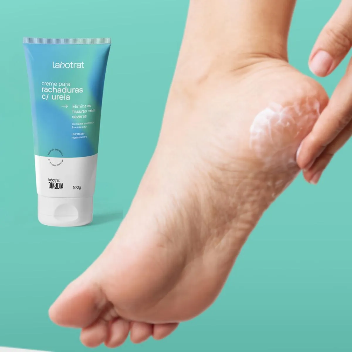CREME DE RACHADURAS UREIA HIDRATAçãO REGENERA LABOTRAT 100G