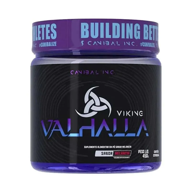 Pré Treino Viking Valhalla Sabor Melancia Pote 450g Canibal