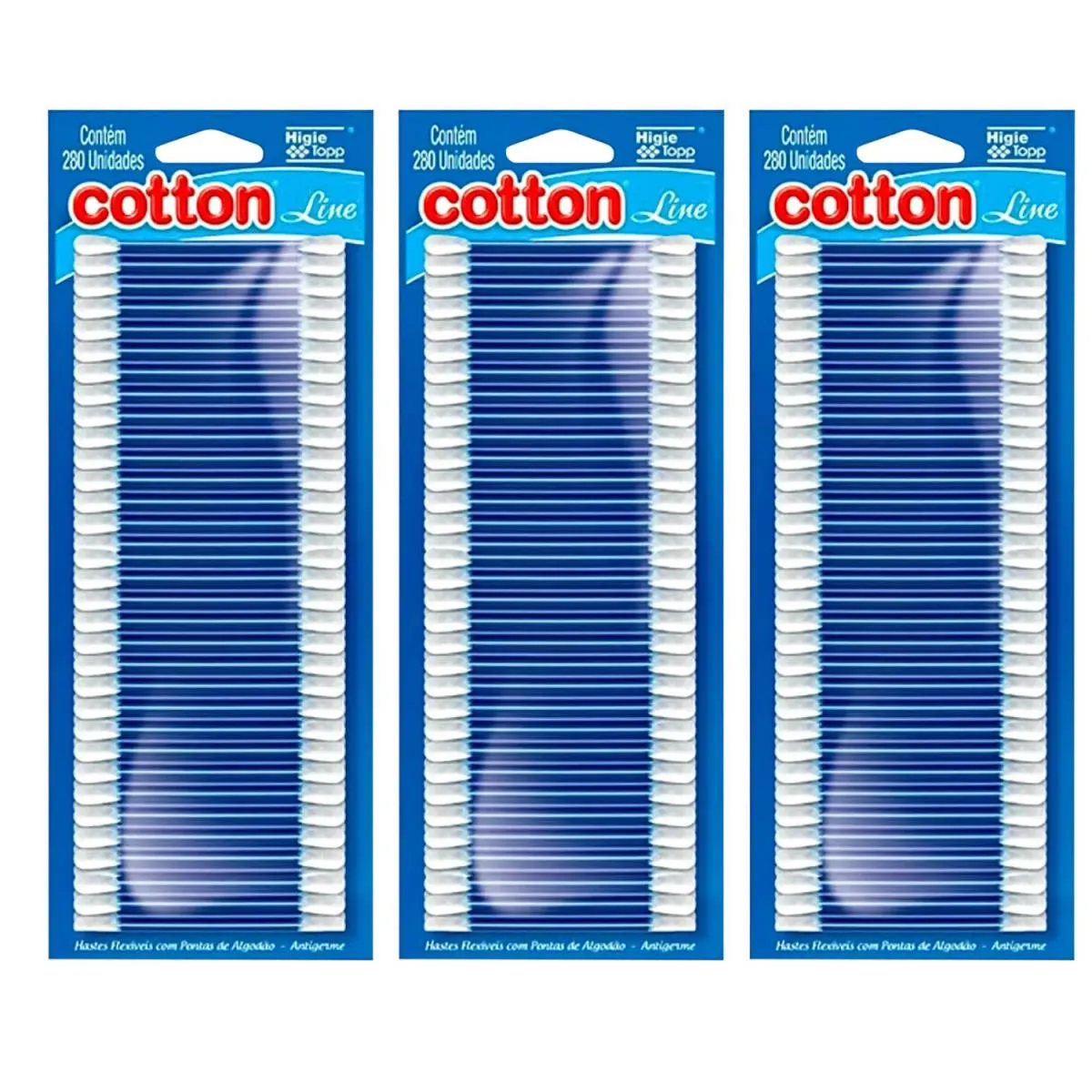 Kit C3 Hastes Flexíveis Pontas Algodão - Cotton Line