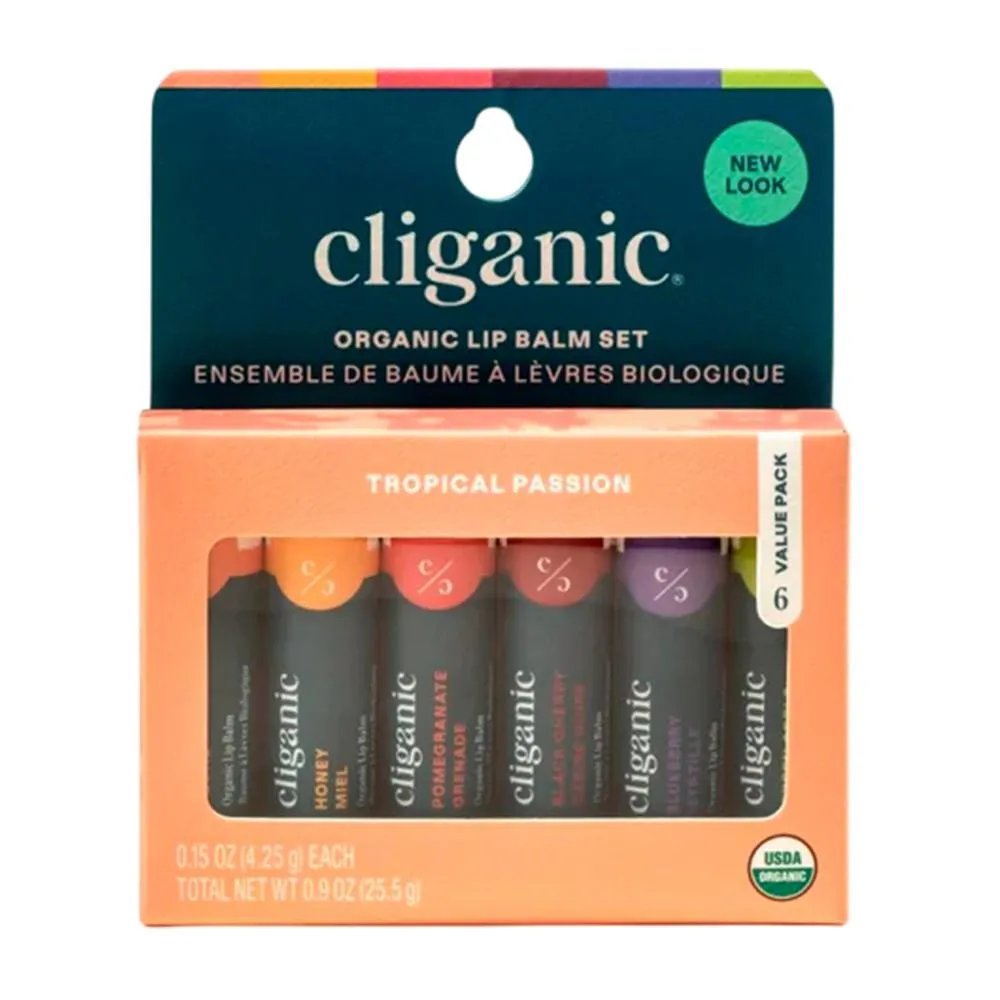 Protetor Labial Orgânico Cliganic pacote 6Un Importado