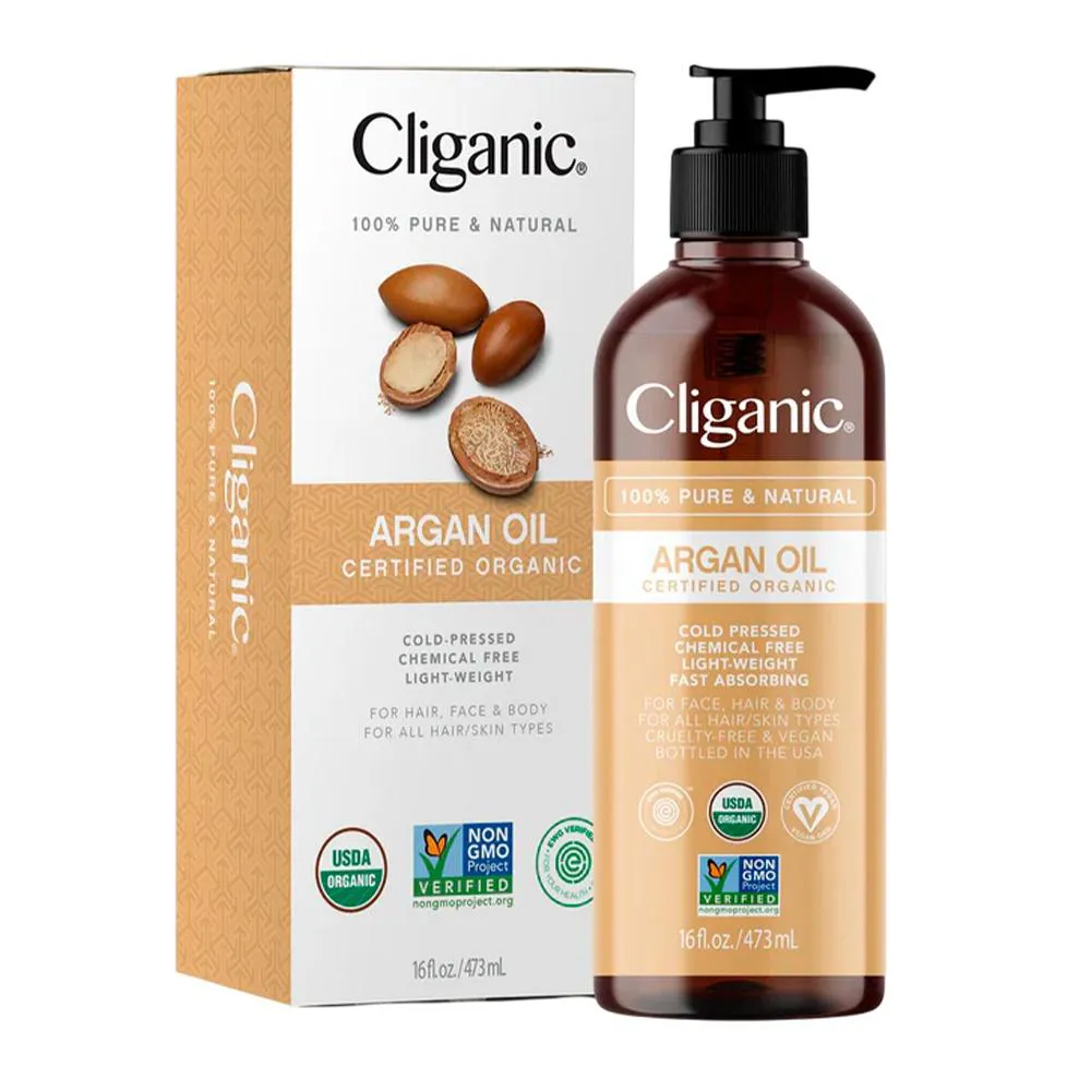 Óleo de Argan Orgânico Cliganic 473ml Importado