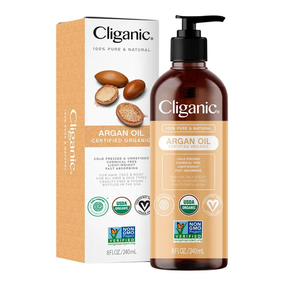 Óleo de Argan Orgânico Cliganic 240ml Importado