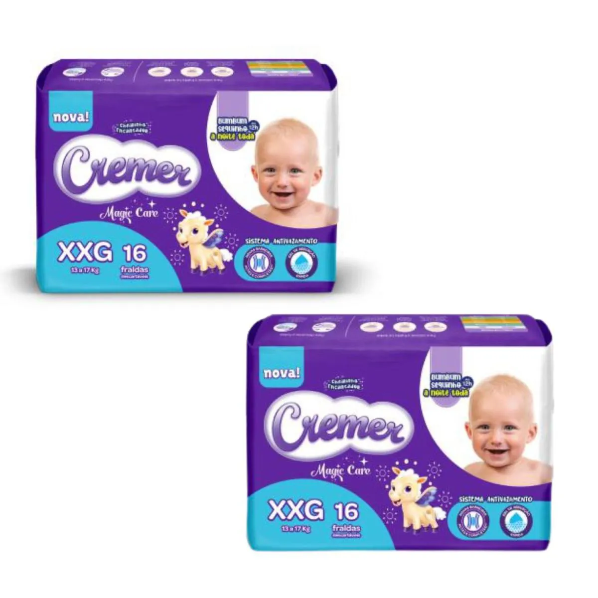 Kit C2 Fralda Disney Magic Tamanho Xxg 16 Unidades – Cremer