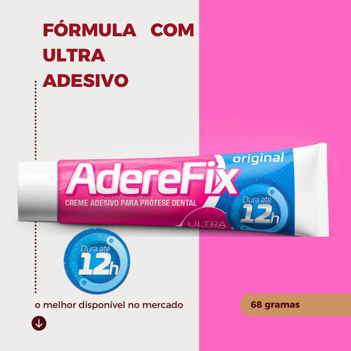 Aderefix Creme Fixador de Protese Dentaria Original 68g(para Dentadura)