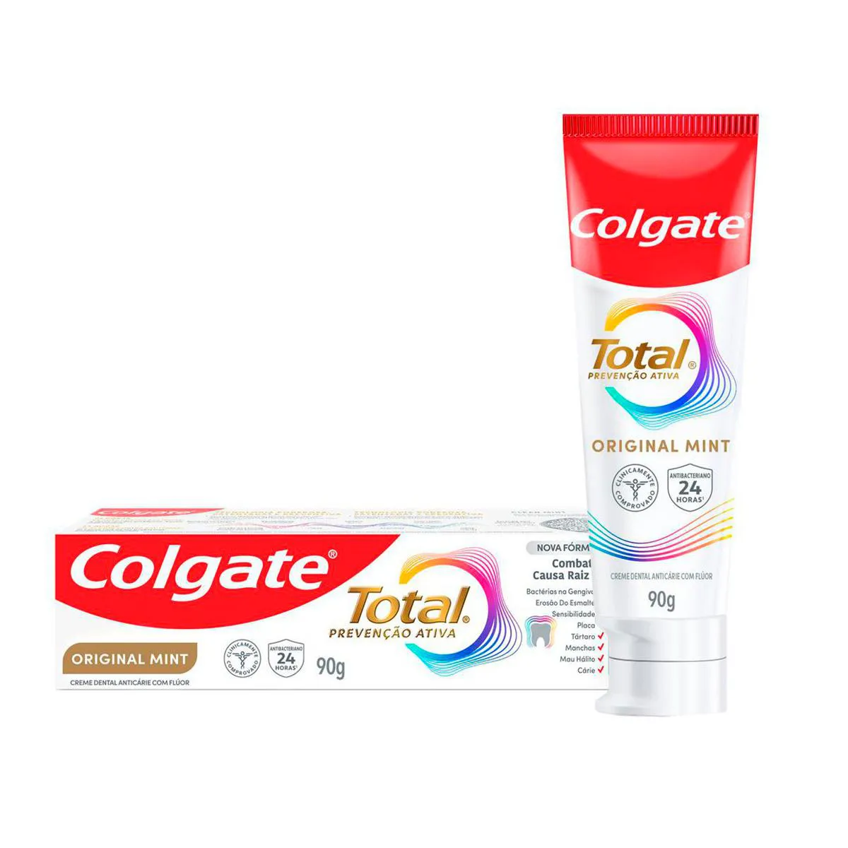 Creme Dental Colgate Total Prevenção Ativa Original Mint 90g