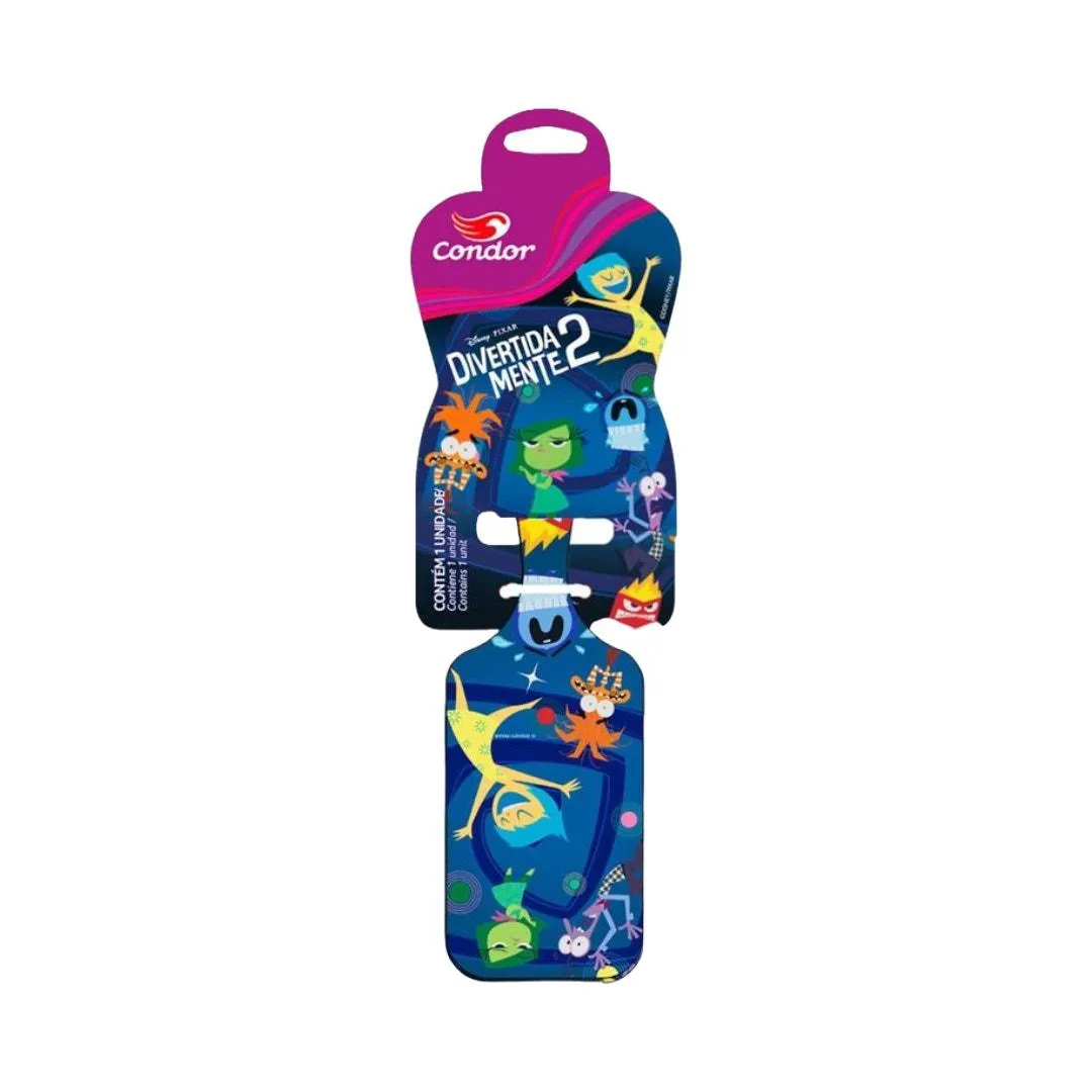 Escova para Cabelo Raquete Condor Divertidamente 2 (cores Diversas)