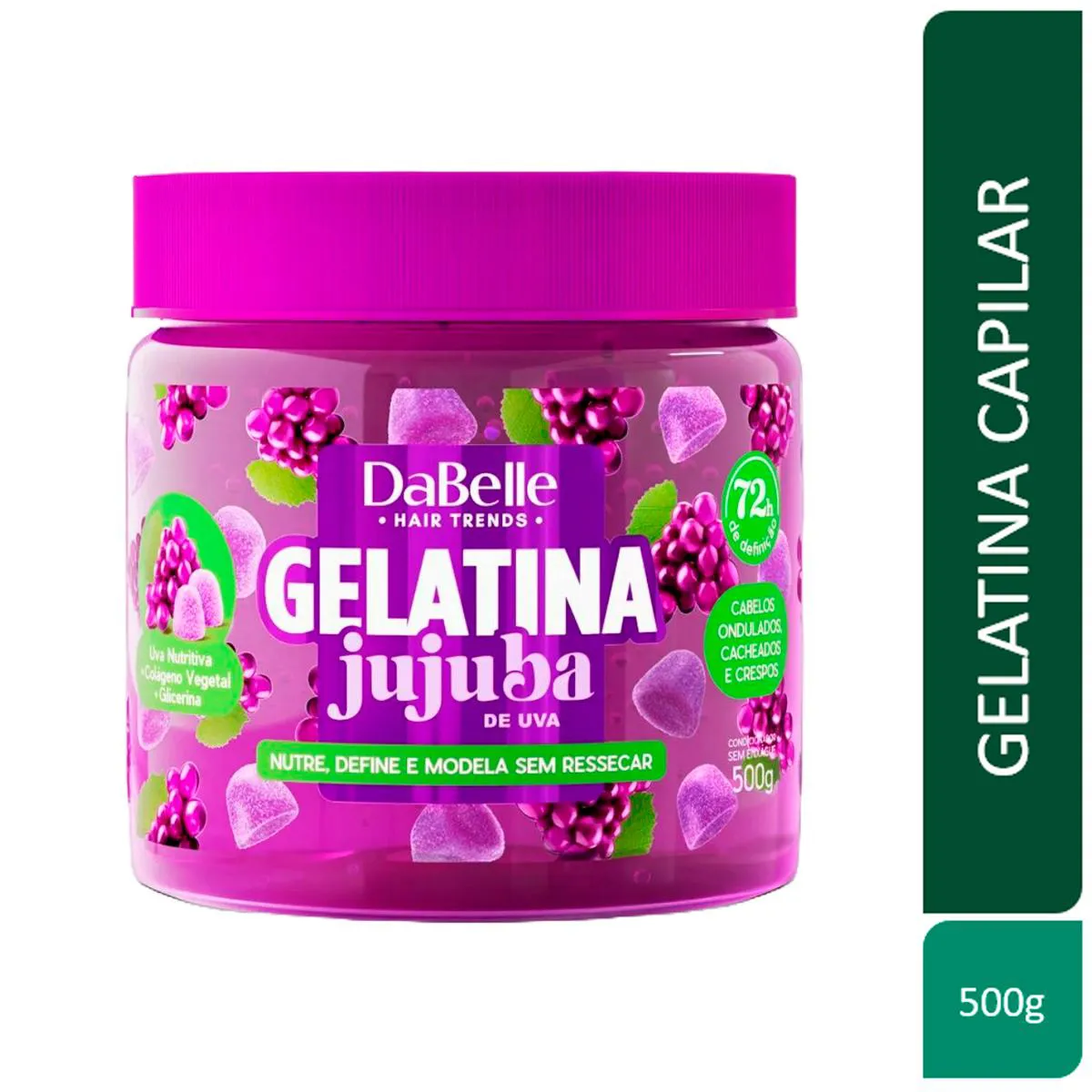 Gelatina Capilar DaBelle Jujuba de Uva 500g