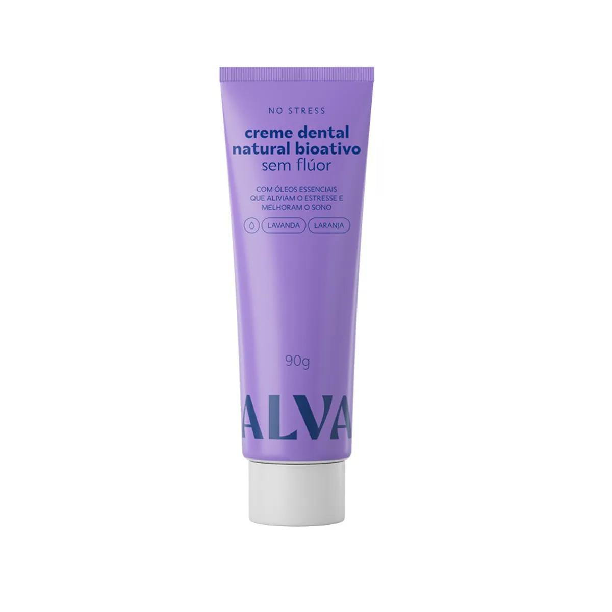 Creme Dental Alva No Stress Natural Bioativo sem Flúor 90g