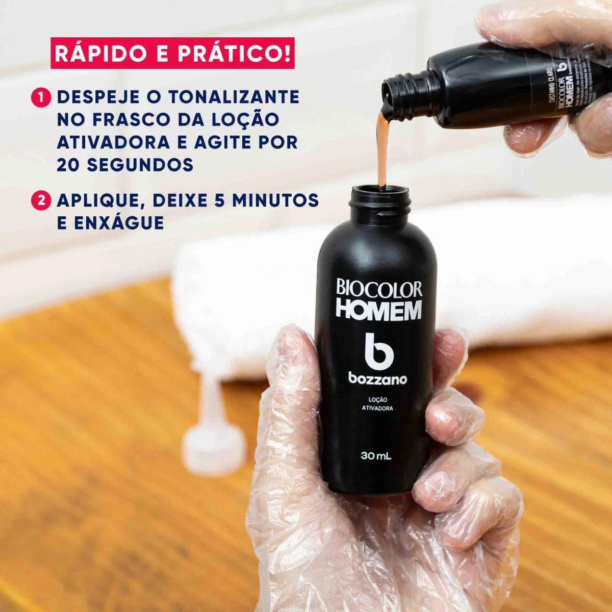 Tonalizante de Cabelo Biocolor Homem Bozzano - Castanho Claro