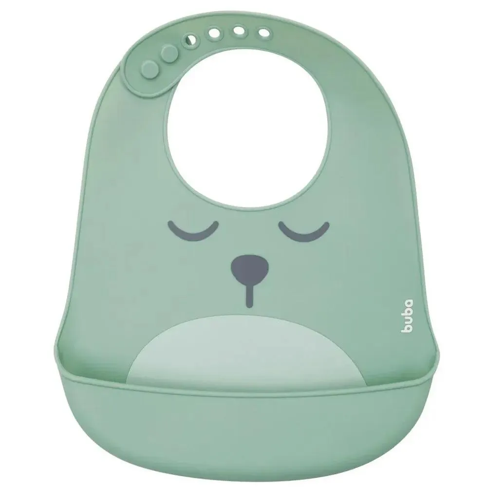 Babador Silicone Pega Migalhas Gumy Verde +3 Meses Buba