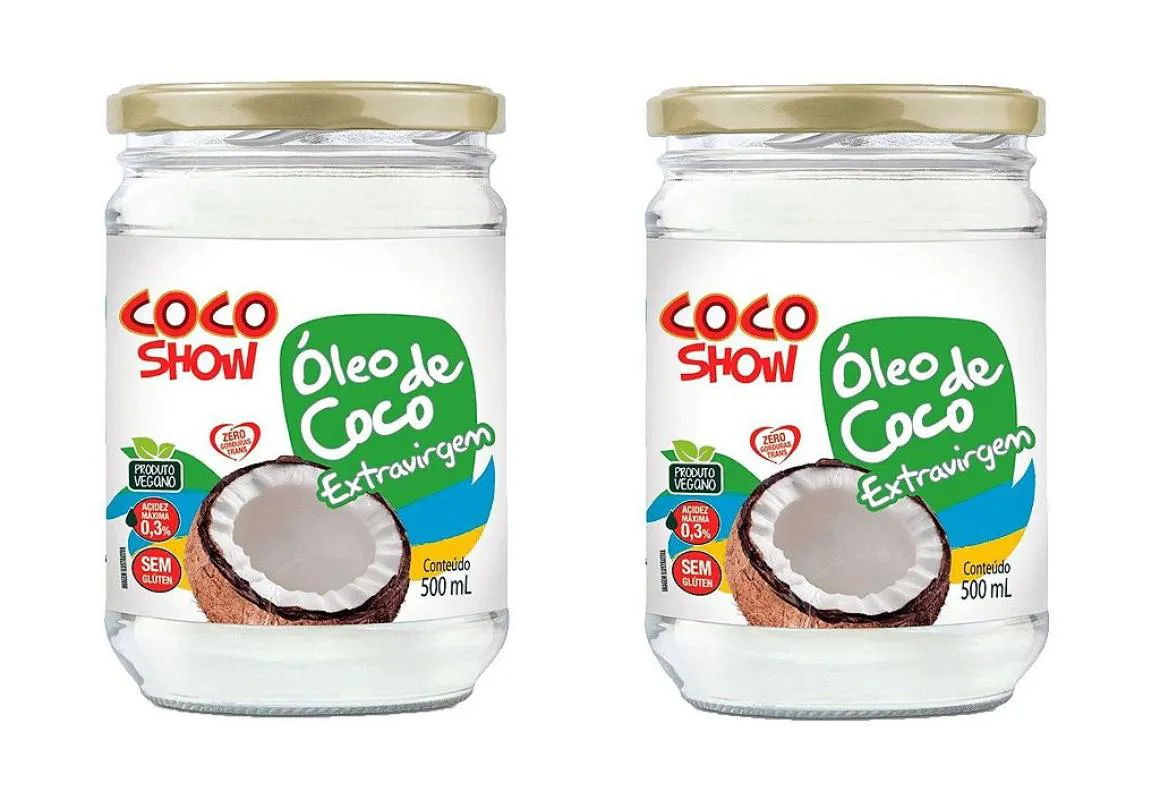 Kit 2uni Óleo De Coco Extravirgem Coco Show 500ml - Copra