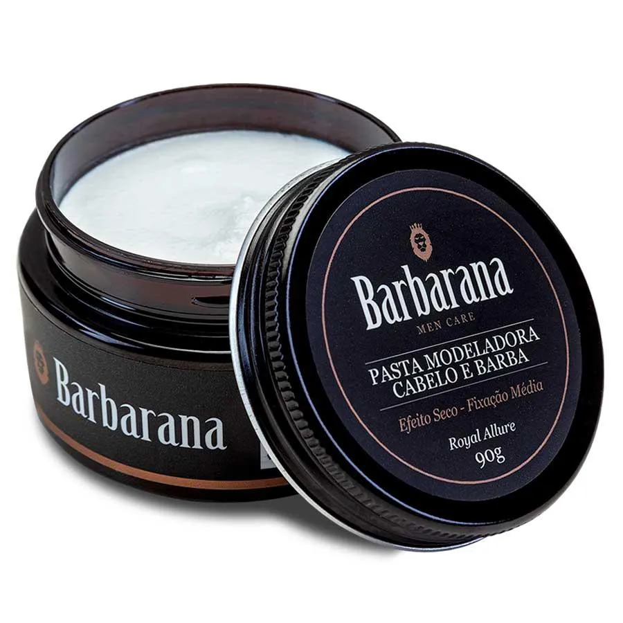 Pasta Modeladora Efeito Seco - Fixação Média Royal Allure 90g Barbarana