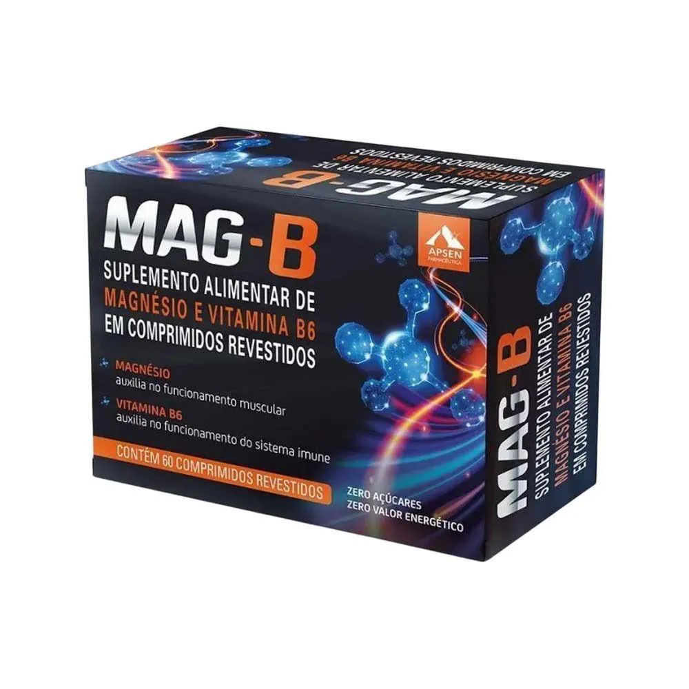 Mag B Magnésio + Vitamina B6 60 Comprimidos