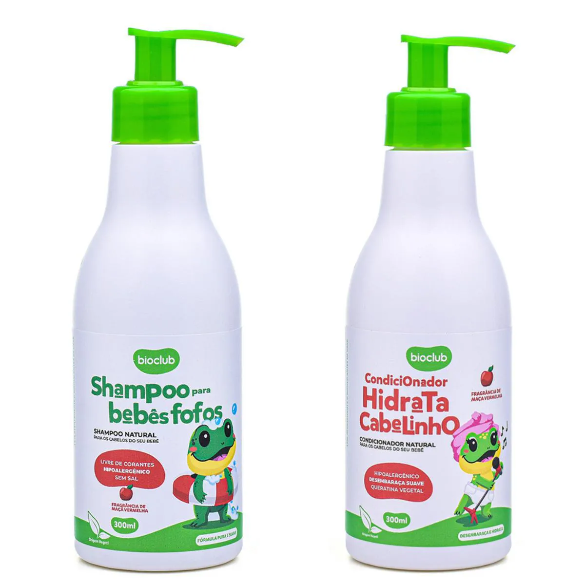 Kit Shampoo Para BebÊs Fofos + Condicionador Hidrata Cabelinho Bioclub