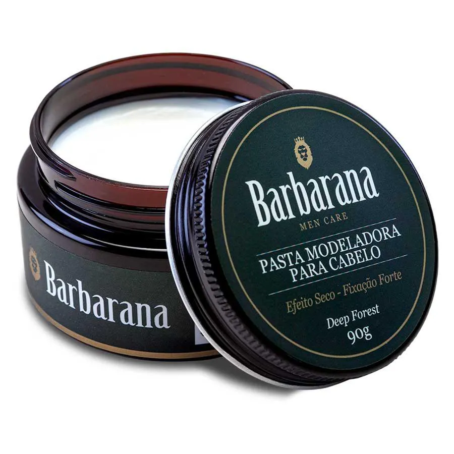 Pasta Modeladora Efeito Seco - Fixação Forte Deep Forest 90g Barbarana