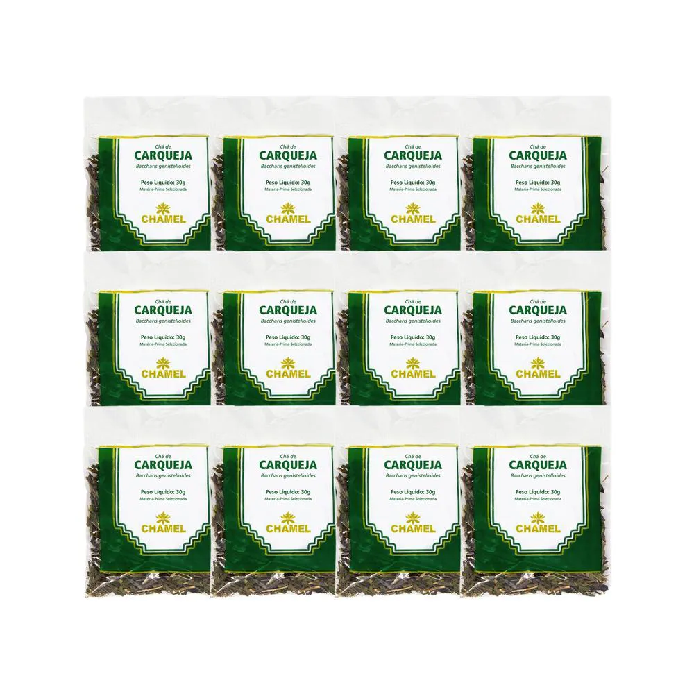 Kit 12X Chá Pacote Carqueja Folhas 30G - Chamel