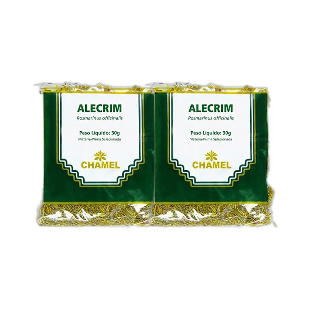 Kit 2X Chá Pacote Alecrim Folhas 30G - Chamel