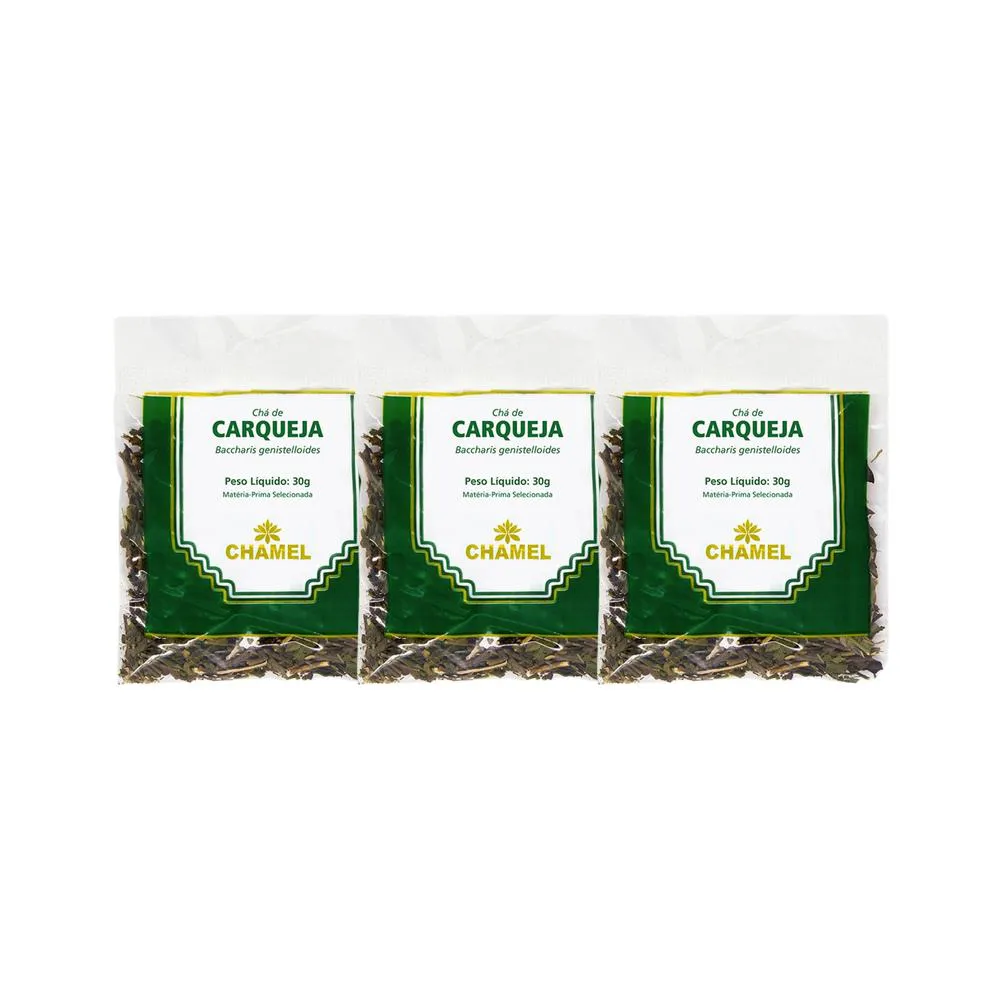 Kit 3X Chá Pacote Carqueja Folhas 30G - Chamel