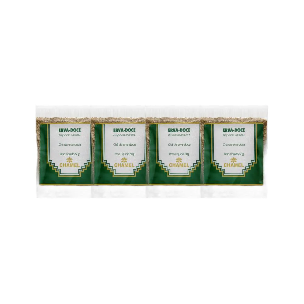 Kit 4X Chá Pacote Erva Doce 50G - Chamel