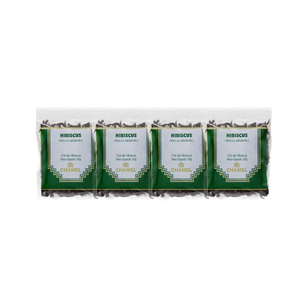 Kit 4X Chá Pacote Hibiscus 30G - Chamel