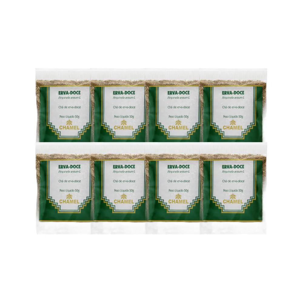 Kit 8X Chá Pacote Erva Doce 50G - Chamel