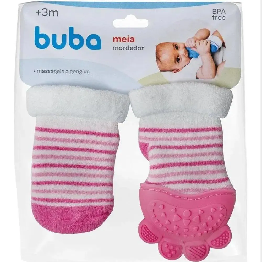 Meia Mordedor Rosa Buba