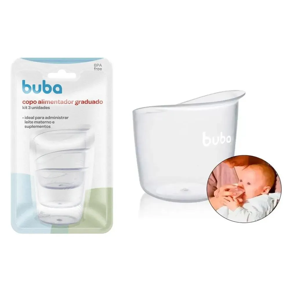 Copo Graduado Para Alimentação Baby C/3 Buba
