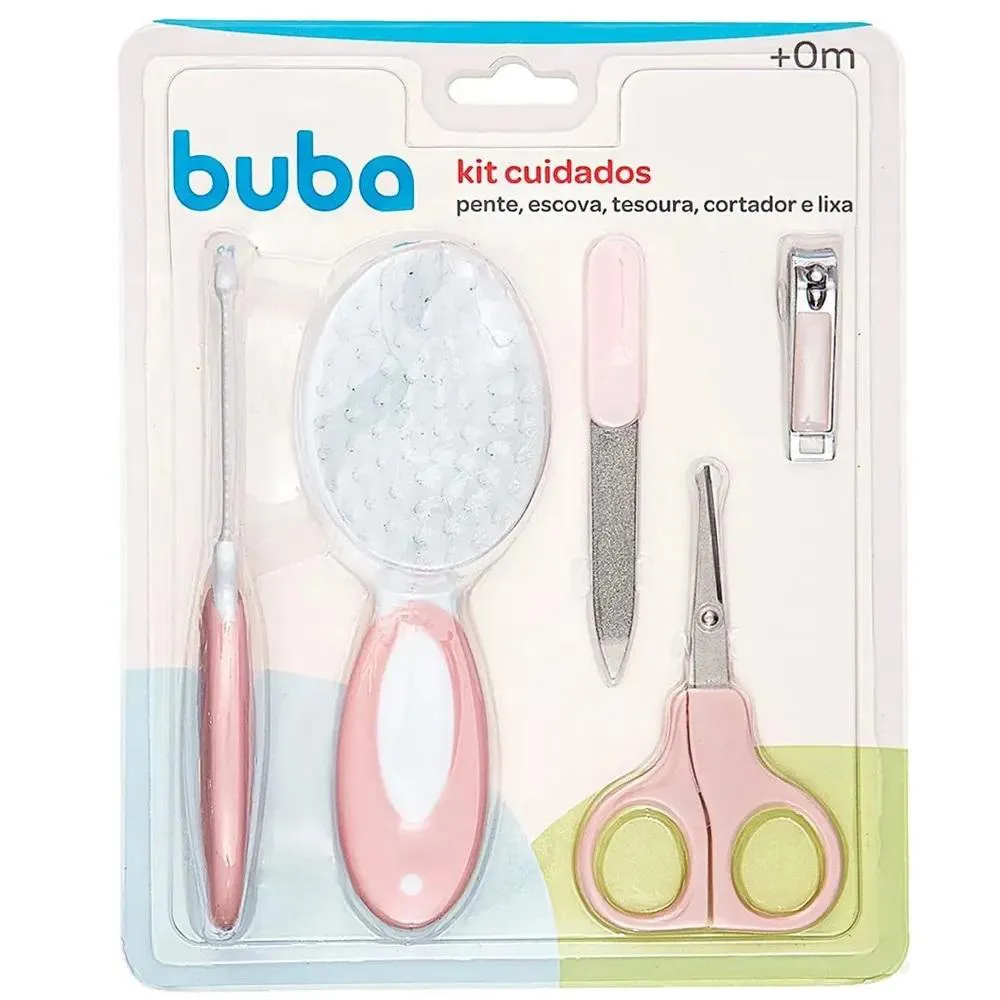 Kit Cuidados De Higiene Para Bebê Rosa Buba