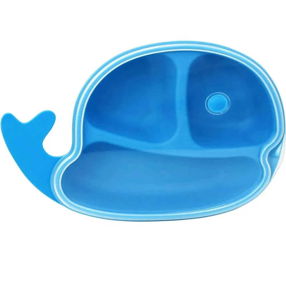 Prato Baleia com Tampa Azul Clingo
