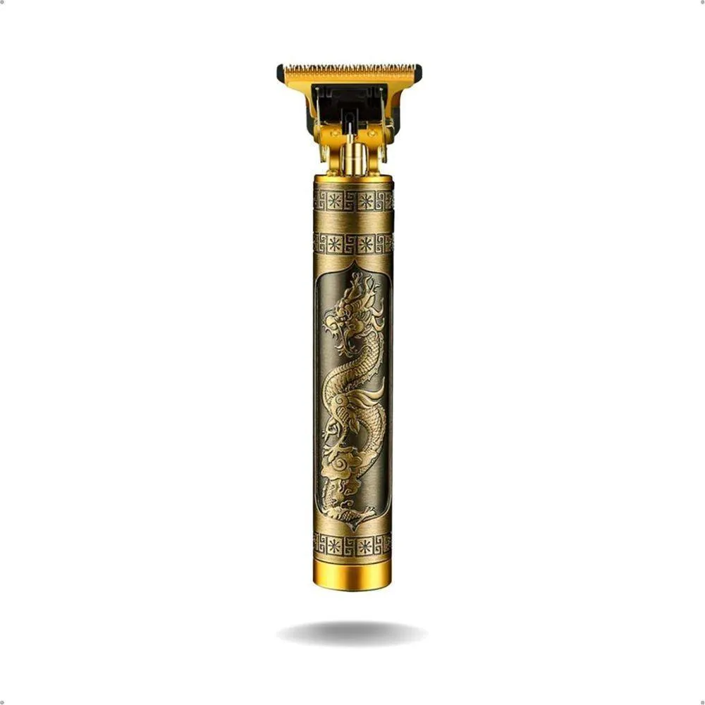 Barbeador Dragão Dourado Profissional - Aparador Usb