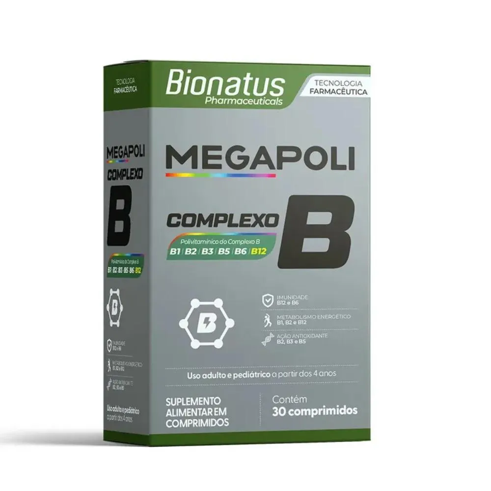 Megapoli Suplemento Alimentar Complexo B 30Cpr Bionatus