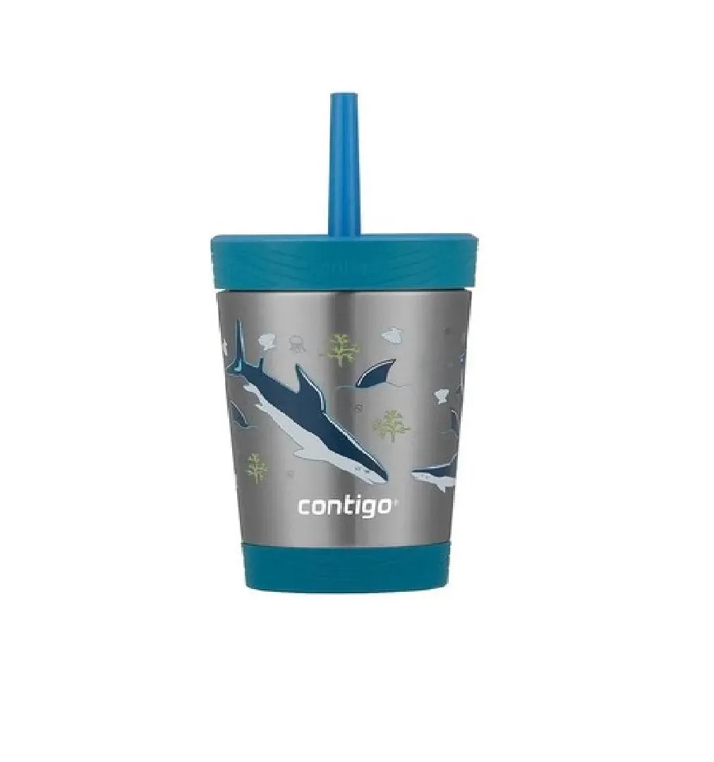Copo Térmico Inox Kids 354Ml Tubarão Contigo