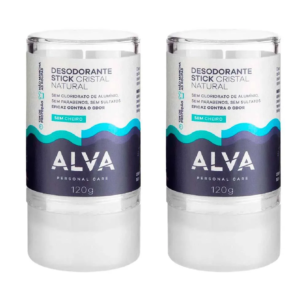 Alva Stick Kristall Sensitive Kit – 2 Desodorantes