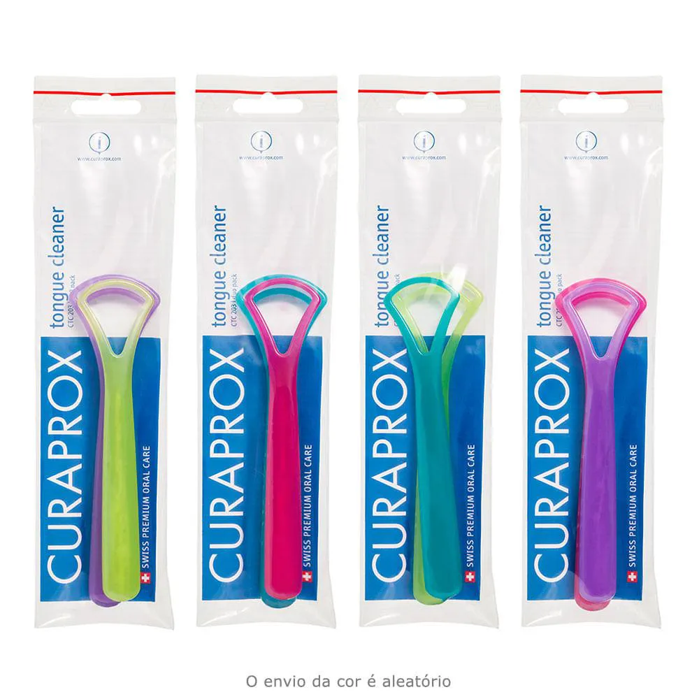 Raspador de Língua Ctc202 Cores Sortidas Curaprox - Limpador de Lingua 1 UN