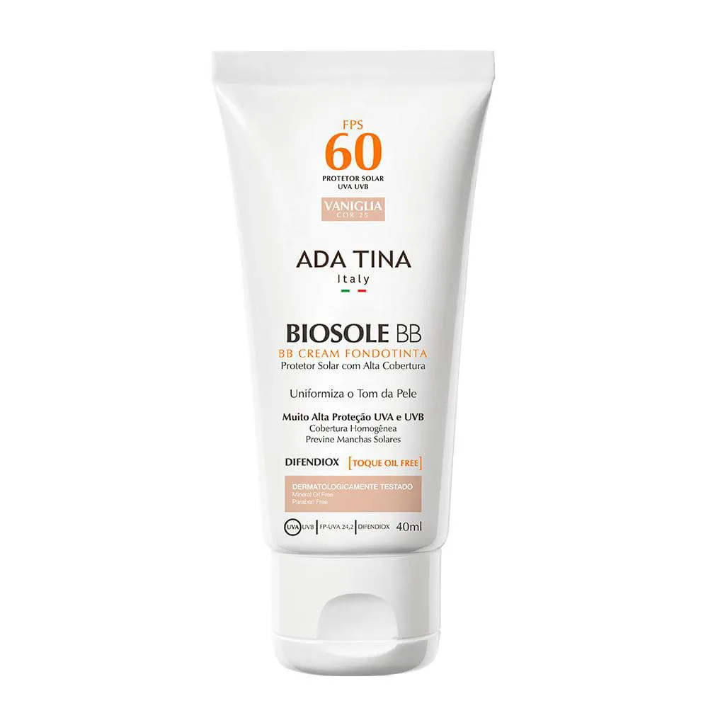 Protetor Solar Ada Tina Bb Cream Fps60 25 Vaniglia