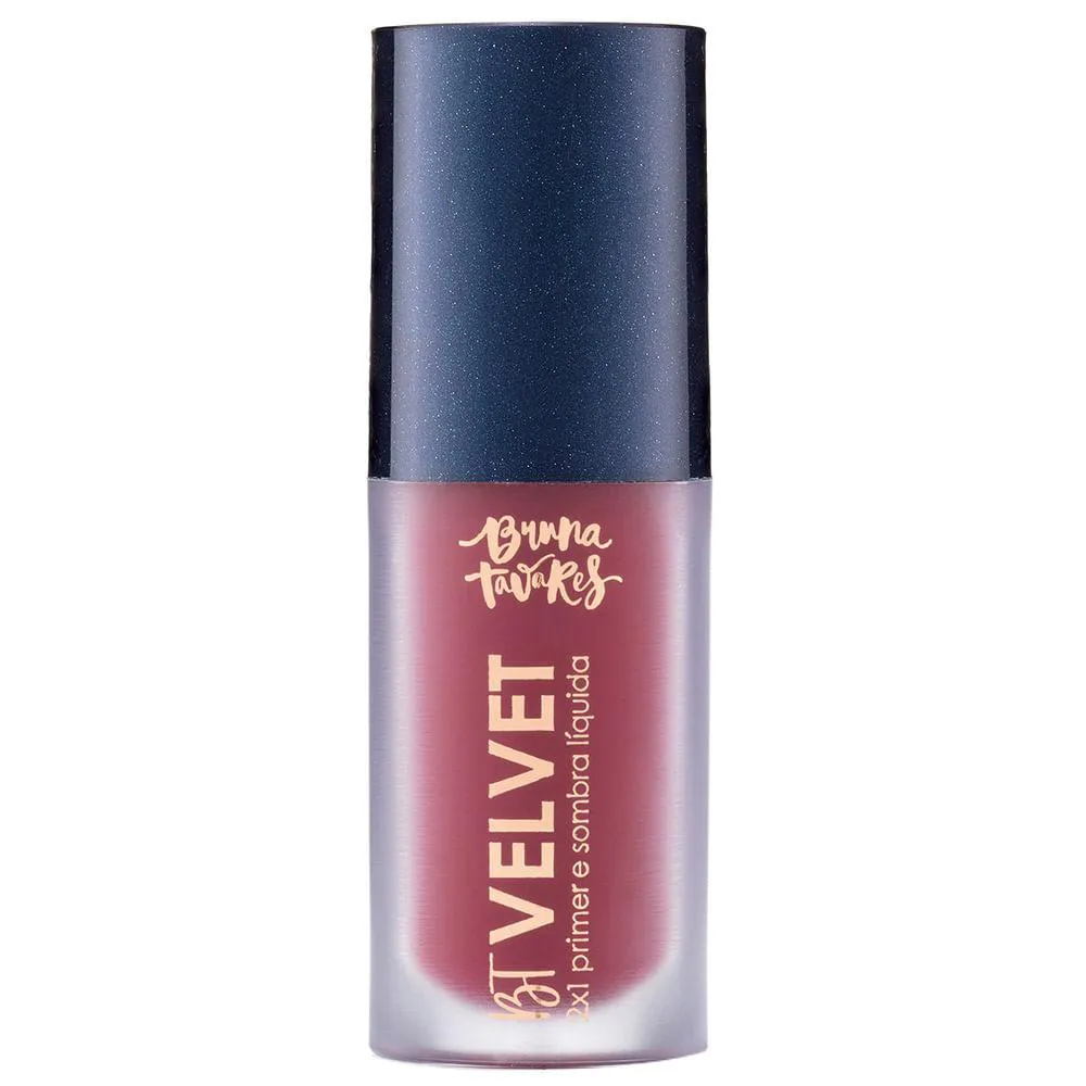 Sombra Líquida e Primer 2X1 Bruna Tavares Bt Velvet Tons Escuros Cherry