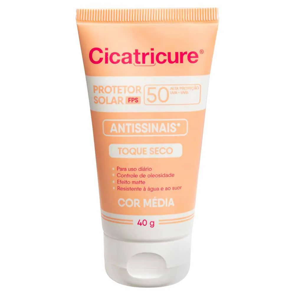 Cicatricure Protetor Solar Fps50 com Cor Média