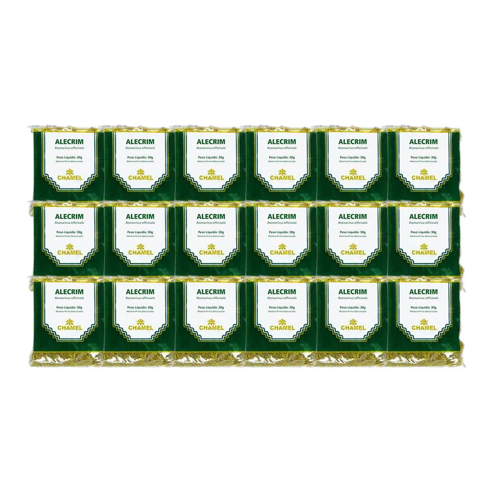 Kit 18X Chá Pacote Alecrim Folhas 30G - Chamel