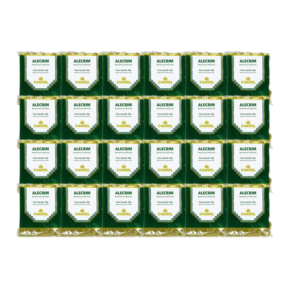 Kit 24X Chá Pacote Alecrim Folhas 30G - Chamel