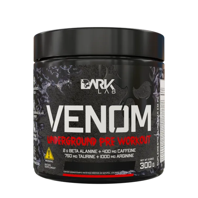 Pré Treino Venom Underground Dark Lab Limão 300g