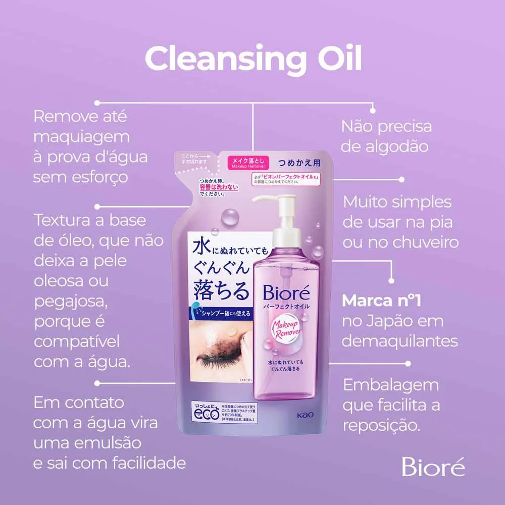 Óleo Demaquilante Facial Bioré - Cleansing Oil Refil 210 ML