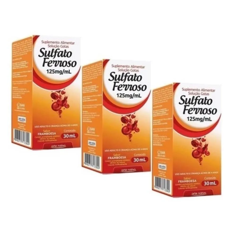Sulfato Ferroso Gts 30 Ml  3 Unidades - Arte Nativa
