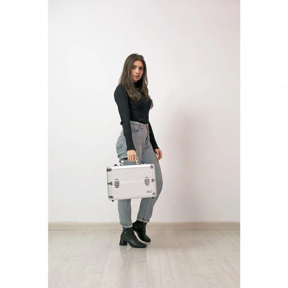 Maleta de Maquiagem Jacki Design - Prata