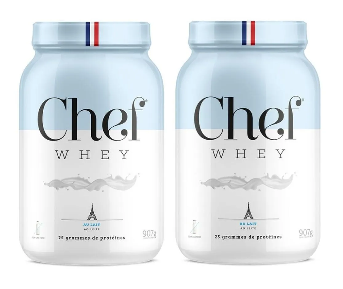 Combo 2 Whey Zero Lactose 907G ao Leite - Chef Whey