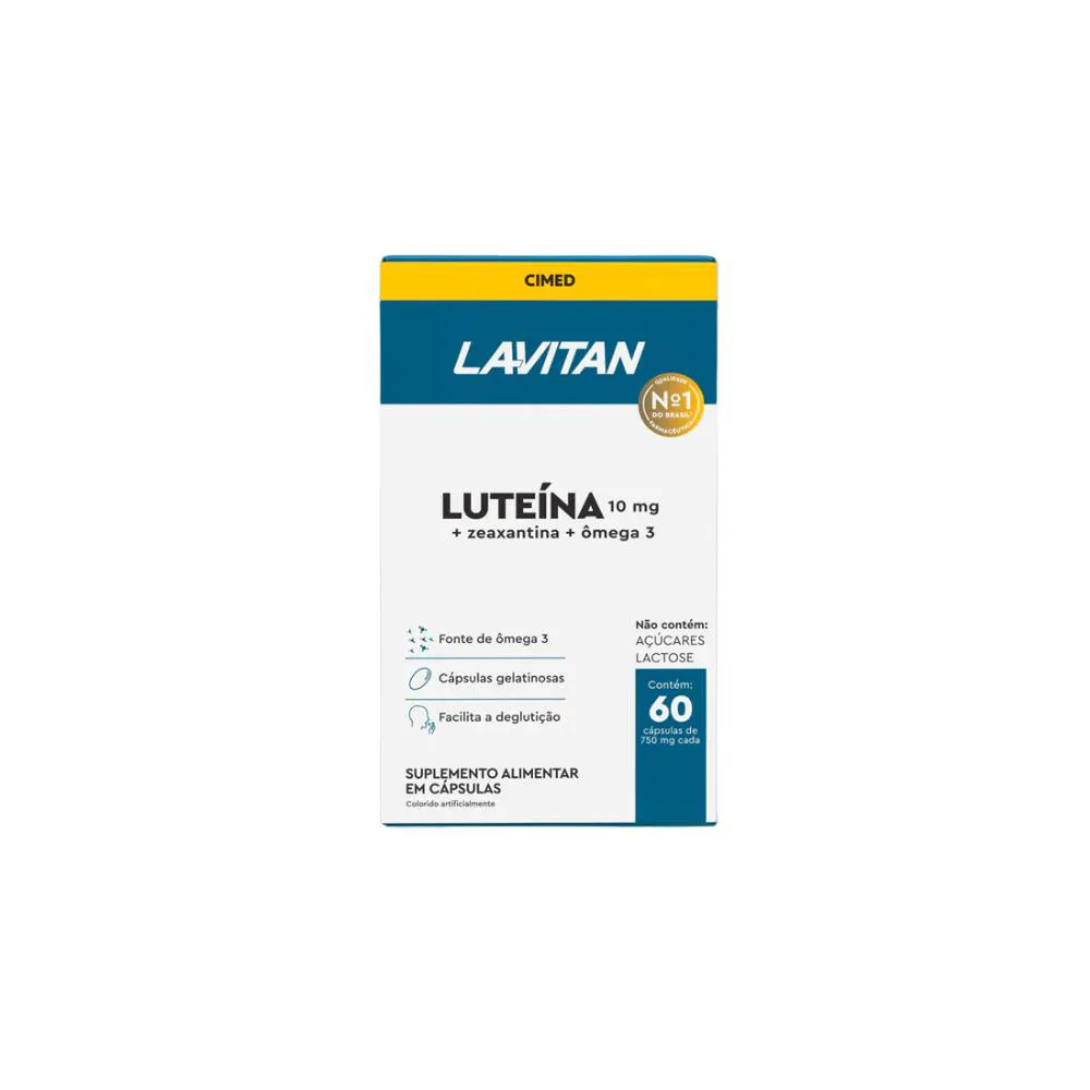 Lavitan Luteína 10Mg +Zeaxantina +Ômega 3 - 60 Caps - Cimed