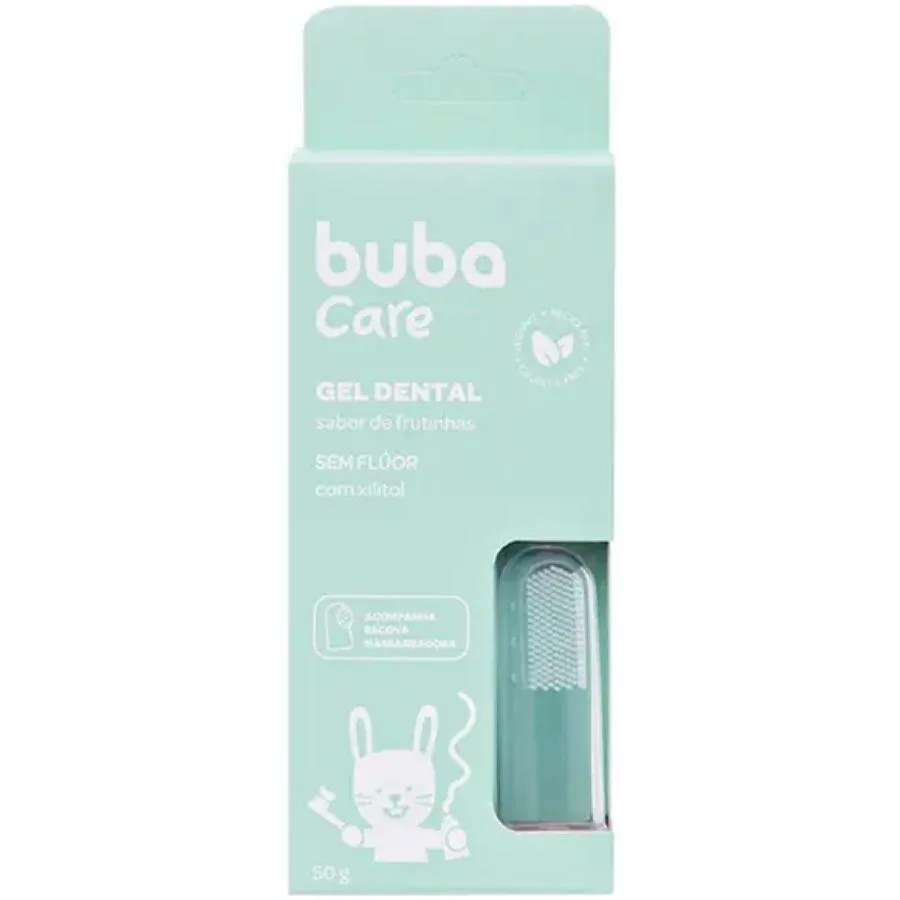 Gel Dental Infantil sem Flúor 50G + Escova Massageadora - Buba Care