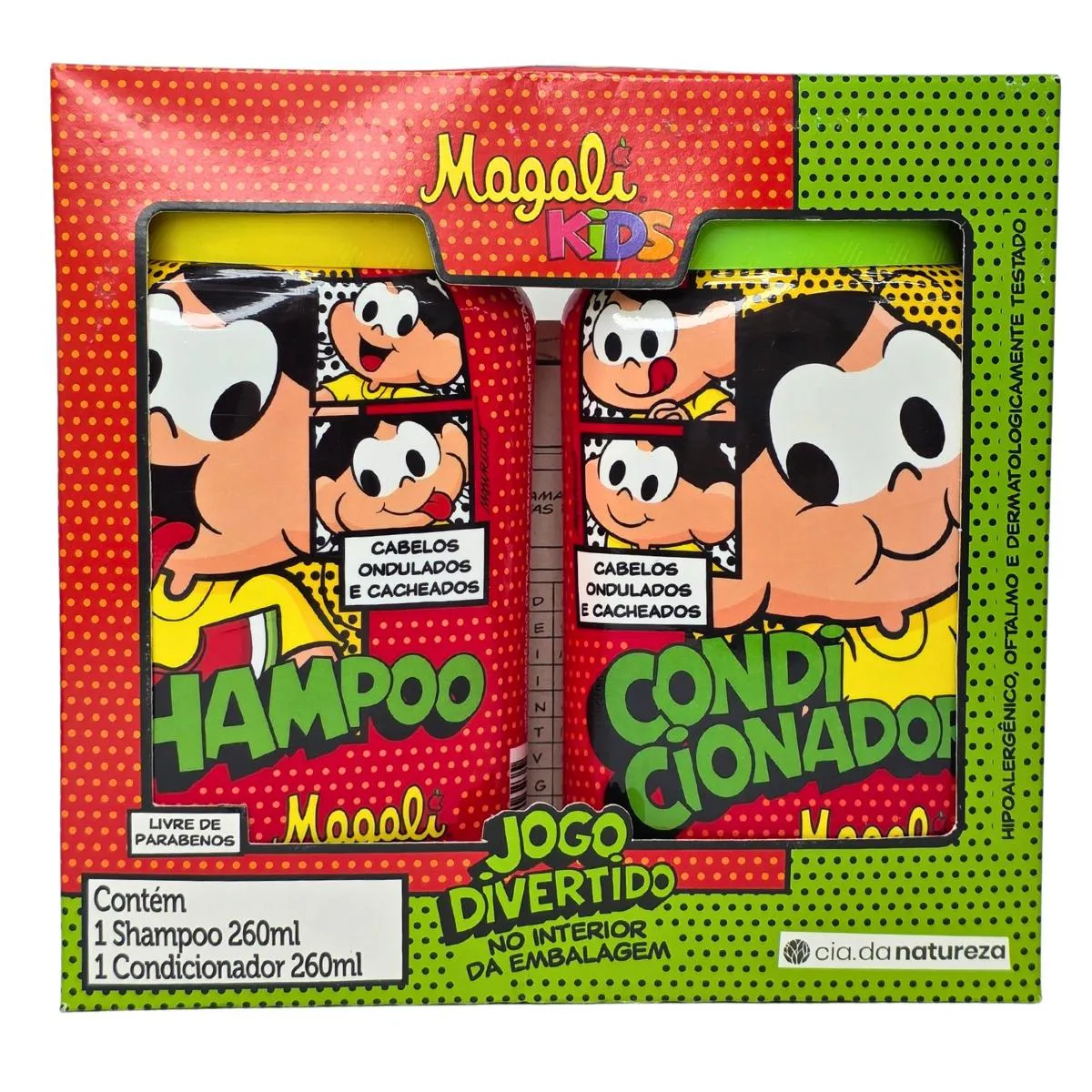Kit Shampoo + Condicionador Cabelos Ondulados e Cacheados Magali Kids Cia. da Natureza