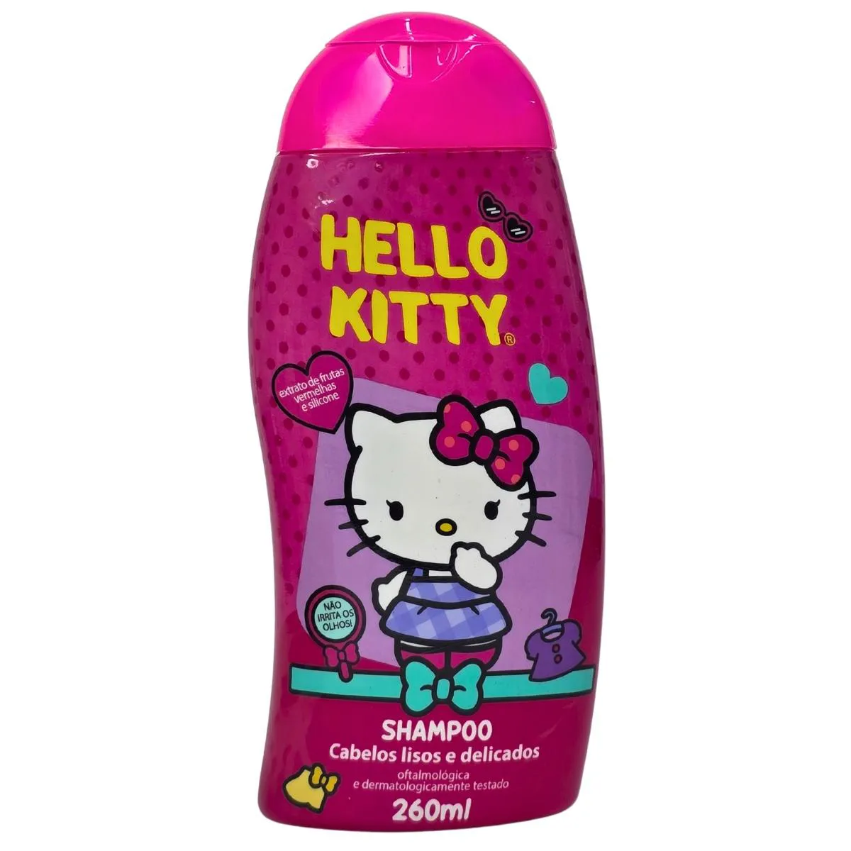 Shampoo Cabelos Lisos e Delicados Hello Kitty Cia. da Natureza 260Ml