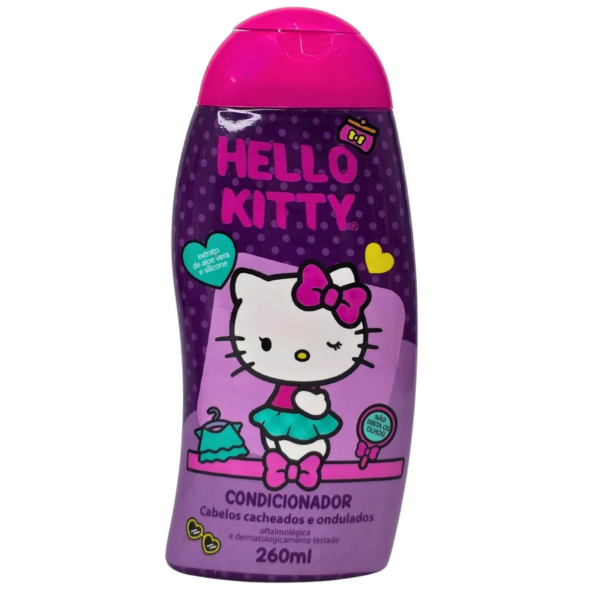 Condicionador Cabelos Cacheados e Ondulados Hello Kitty Cia. da Natureza 260Ml