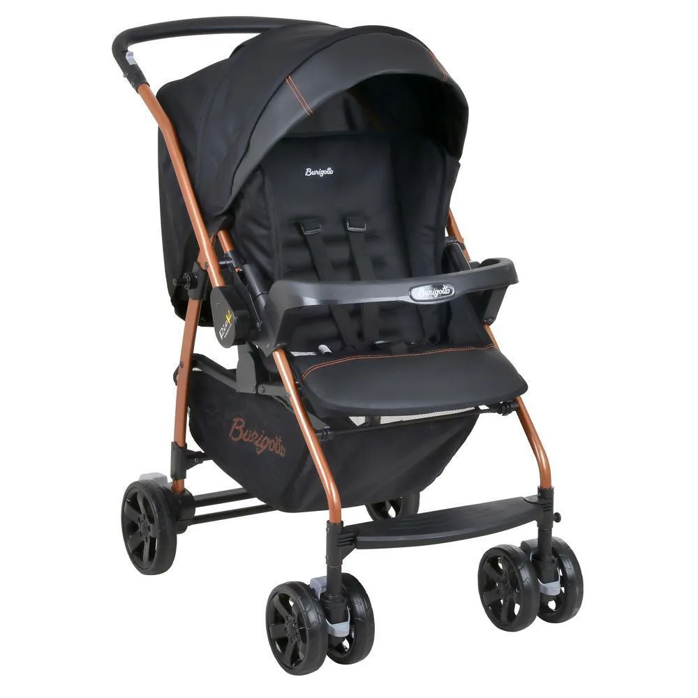 Carrinho de Bebê Rio K com Bebê Conforto Touring X Preto Cobre - Burigotto